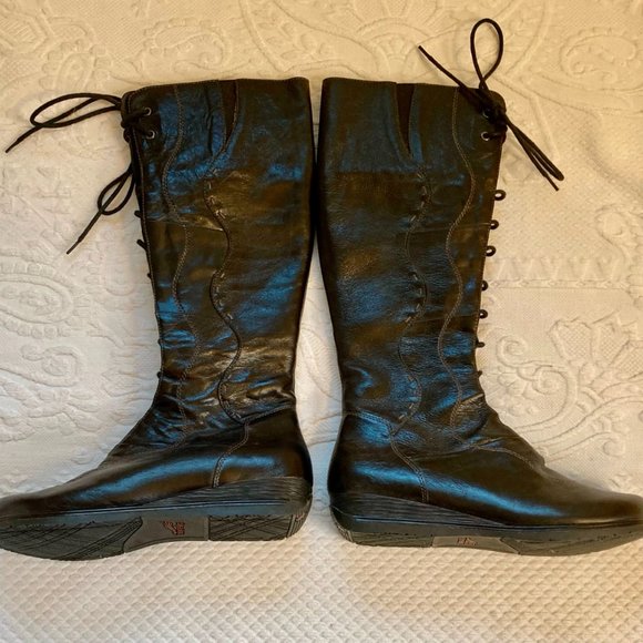 Black Dansko Knee High Leather Boots 